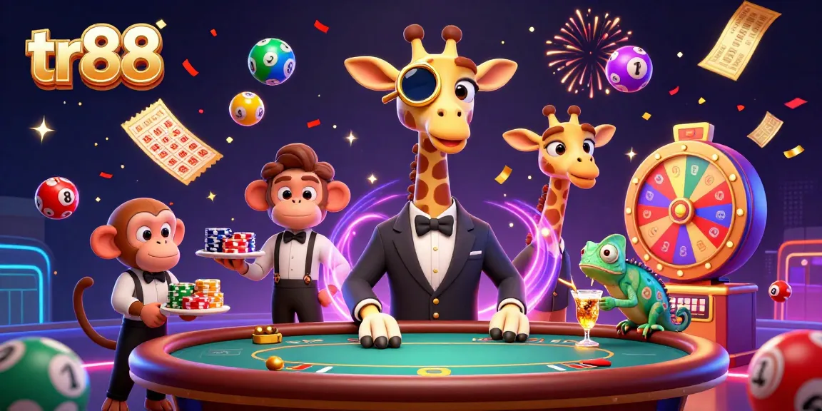 Engage with tr88's exciting online gaming experience featuring vibrant characters and dynamic gambling elements.