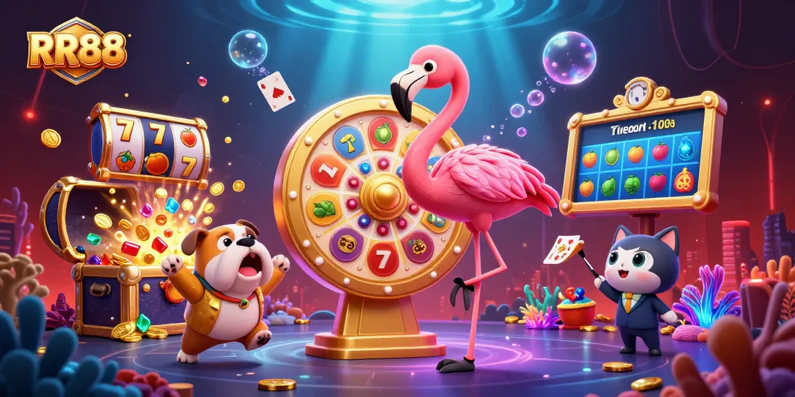 Win big at RR88 with exciting 3D casino games featuring vibrant characters and prize elements.
