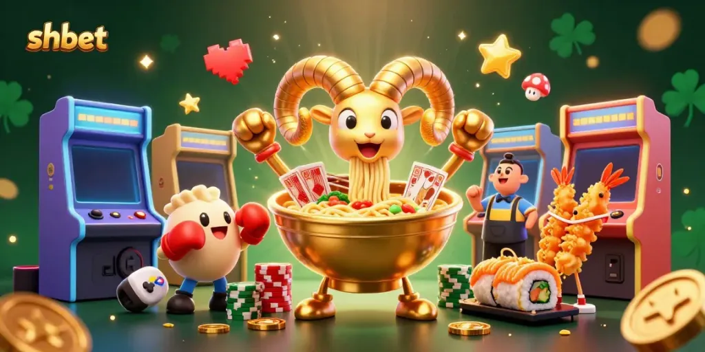 Experience engaging casino action with shbet's delightful characters in a vibrant gaming scene.