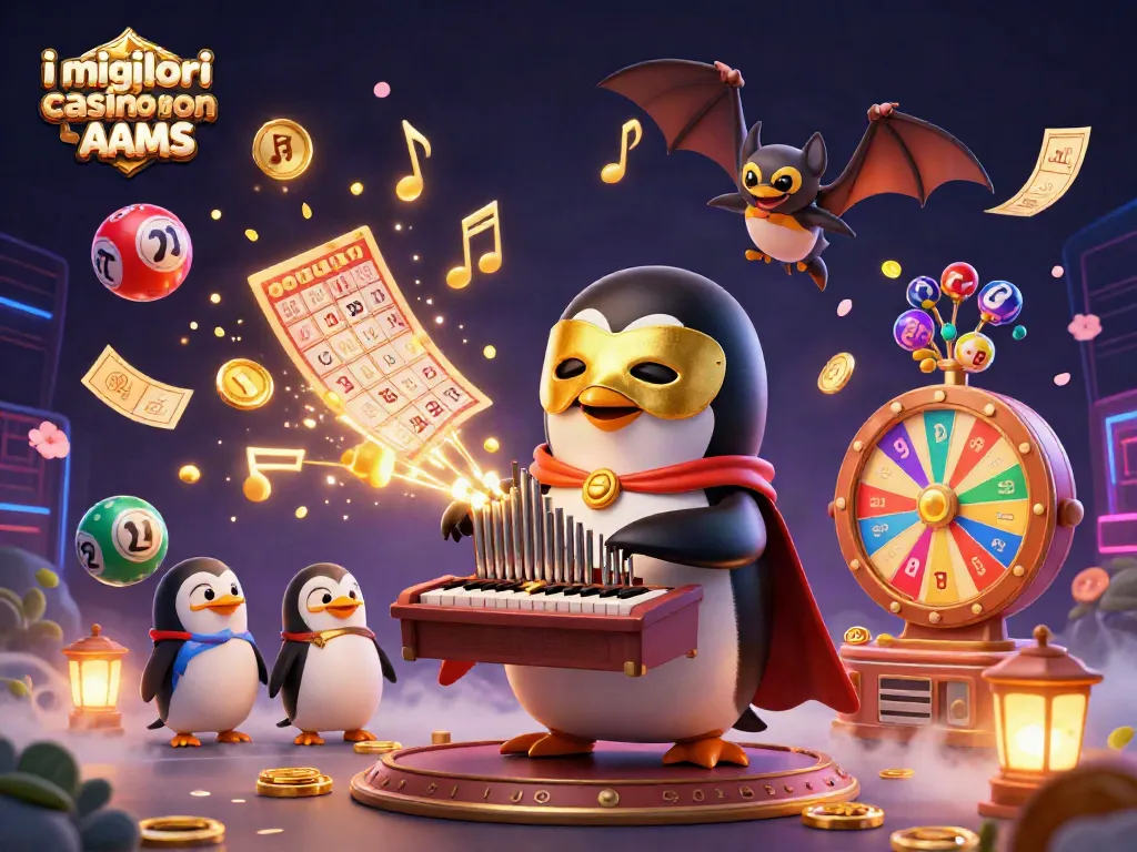 I migliori casino non AAMS offrono esperienza coinvolgente con slot e giochi da tavolo in un'illustrazione 3D vibrante.