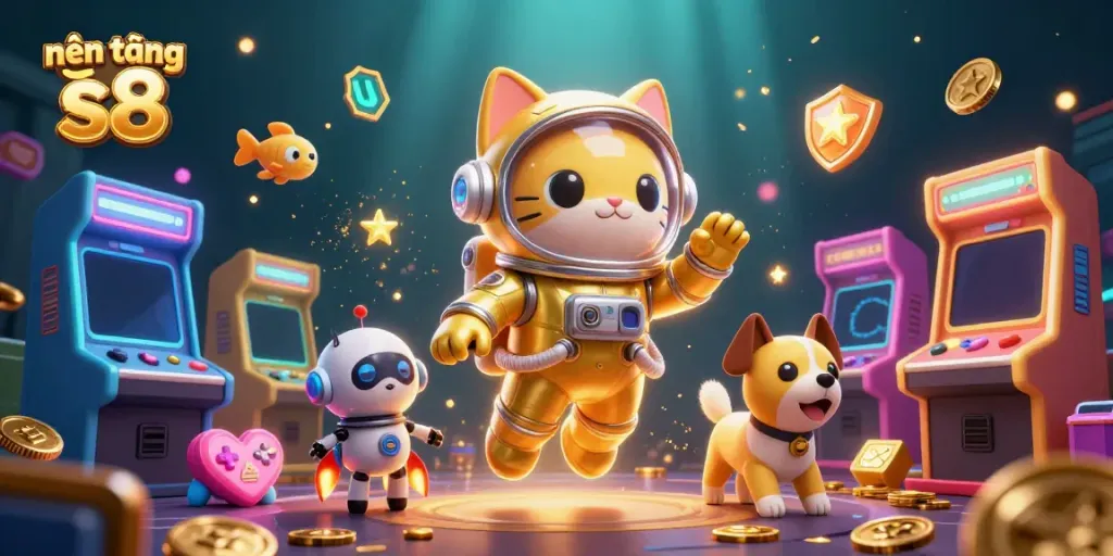 Engage with the vibrant gaming atmosphere of nền tảng s8 featuring unique characters and rich casino elements.