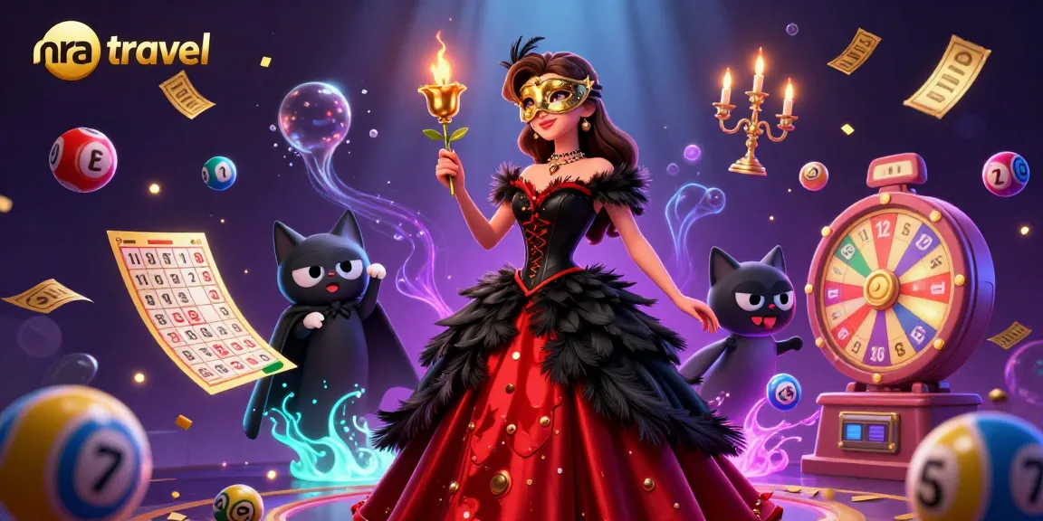 Experience thrilling moments with nra travel in this vibrant casino-themed illustration.