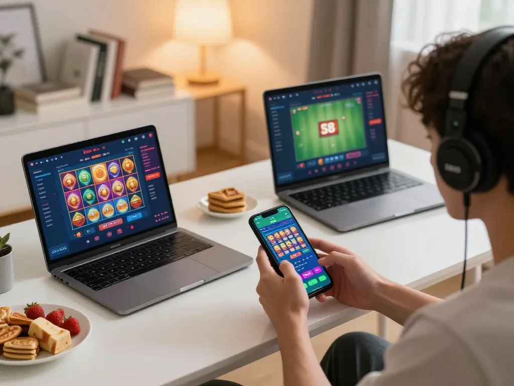 Experience thrilling 58win online slots with engaging gameplay and a cozy home setup.