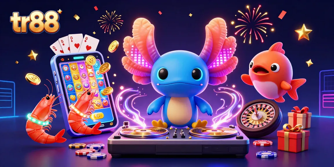 Experience thrilling slots with tr88's vibrant underwater casino scene bursting with energy and fun.