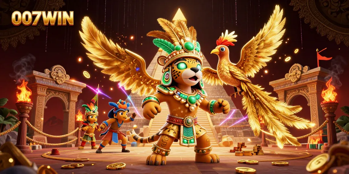Experience thrilling gameplay at 007WIN with vibrant characters and rich casino elements in an engaging scene.