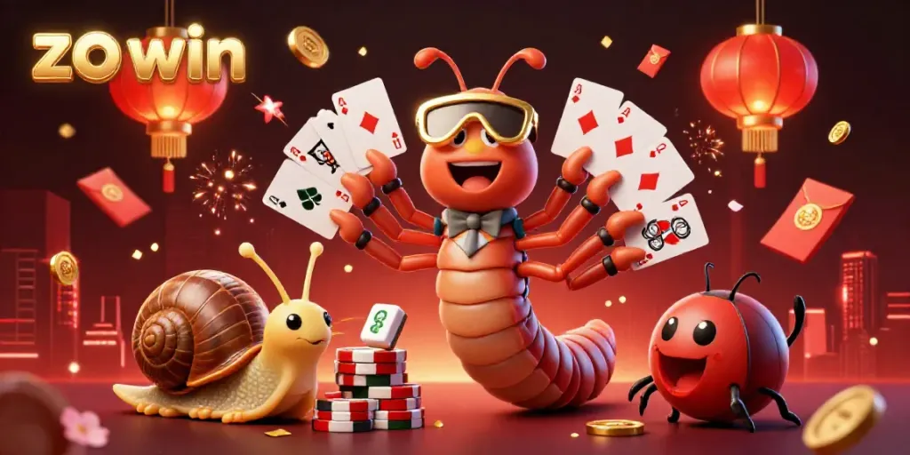 Engage in thrill and excitement with the zo win casino scene featuring a colorful dealer, high-roller, and rich game elements.