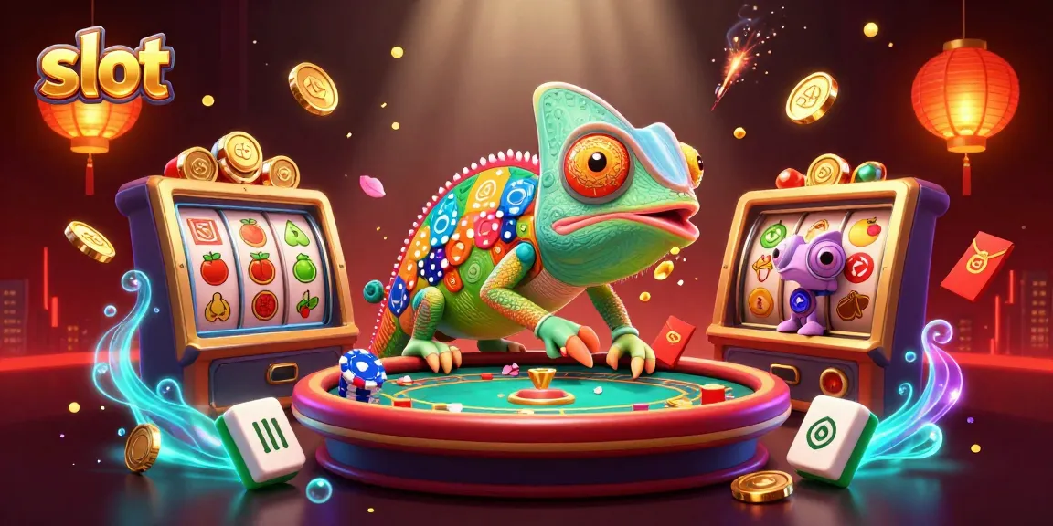 Spin the slot reels with exciting symbols and vibrant colors in this captivating casino illustration.