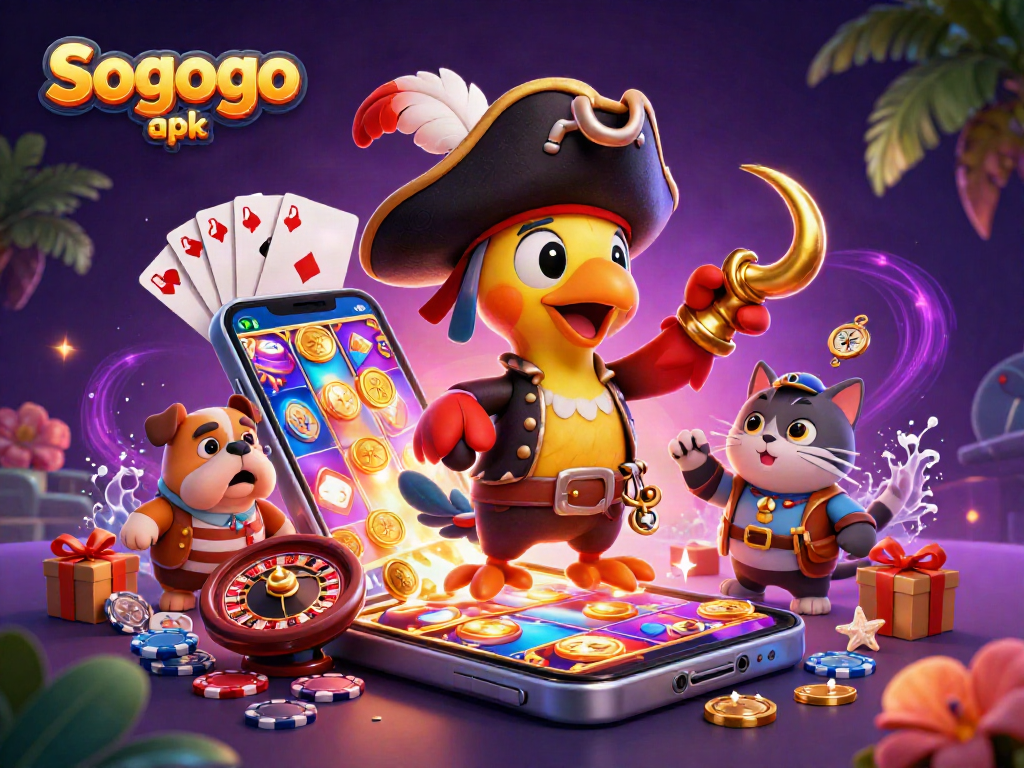 Experience thrilling gameplay with Sogogo apk in this dynamic casino adventure scene.