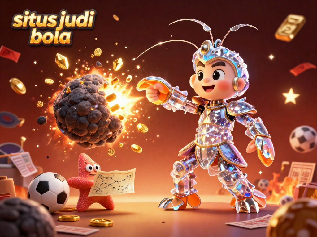 Experience thrilling betting action with situs judi bola featuring dynamic sports characters and vibrant casino elements.