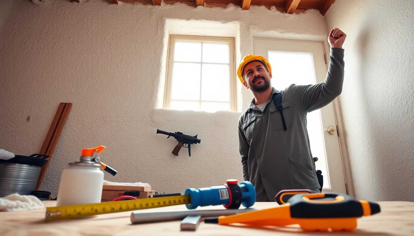 Analyze average spray foam removal cost with an inspector in action surrounded by tools.