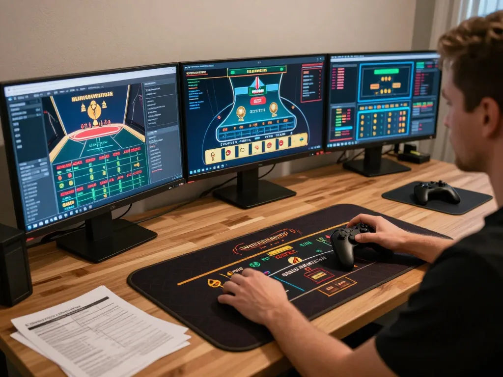 Engaging online gaming setup showcasing gk88 betting strategies and excitement