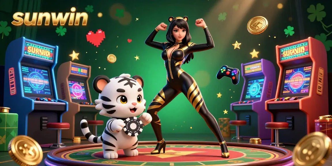 Engage in thrilling gameplay with sunwin's exciting casino games featuring neon-accented visuals and a vibrant atmosphere.