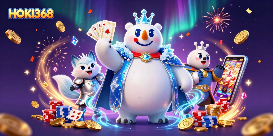 Experience the excitement at HOKI368 as the ice king polar bear spins the reels for big wins!