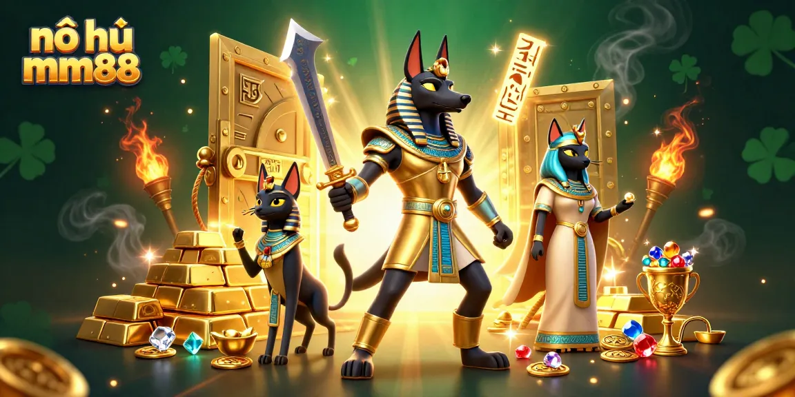 Unlock big wins with nổ hũ mm88 in a vibrant 3D gambling scene filled with treasures.