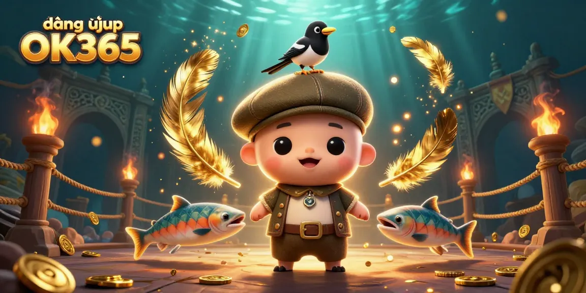 Engage in the exciting world of online gaming with đăng nhập OK365 featuring whimsical characters and vibrant casino elements.