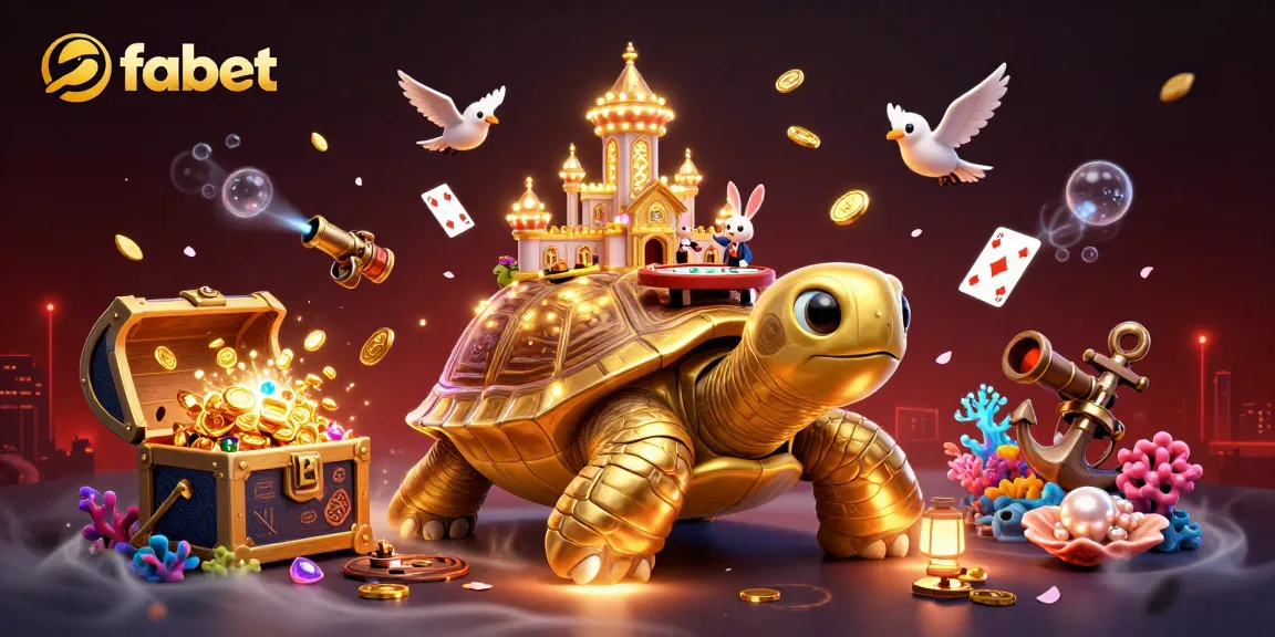 Experience thrilling gameplay at fabet with a vibrant 3D casino scene featuring playful characters and rich visuals.