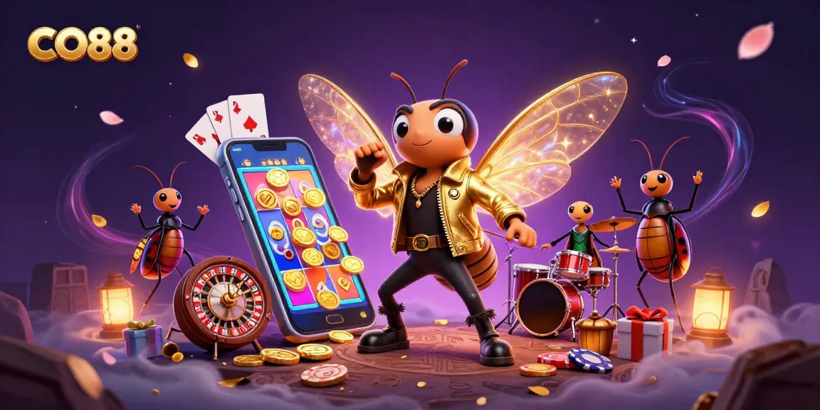 Engage with CO88 as the cicada rock star takes center stage, bringing excitement to online slots.