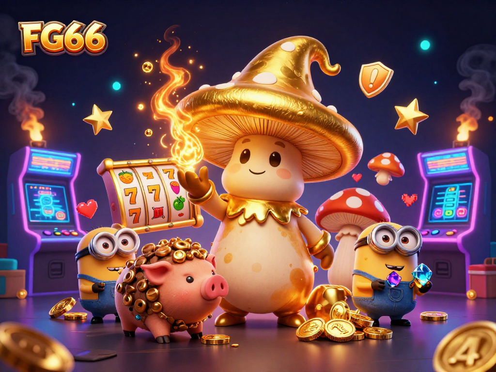 Engage with FG66's vibrant casino experience featuring a golden wizard turning games into gold.