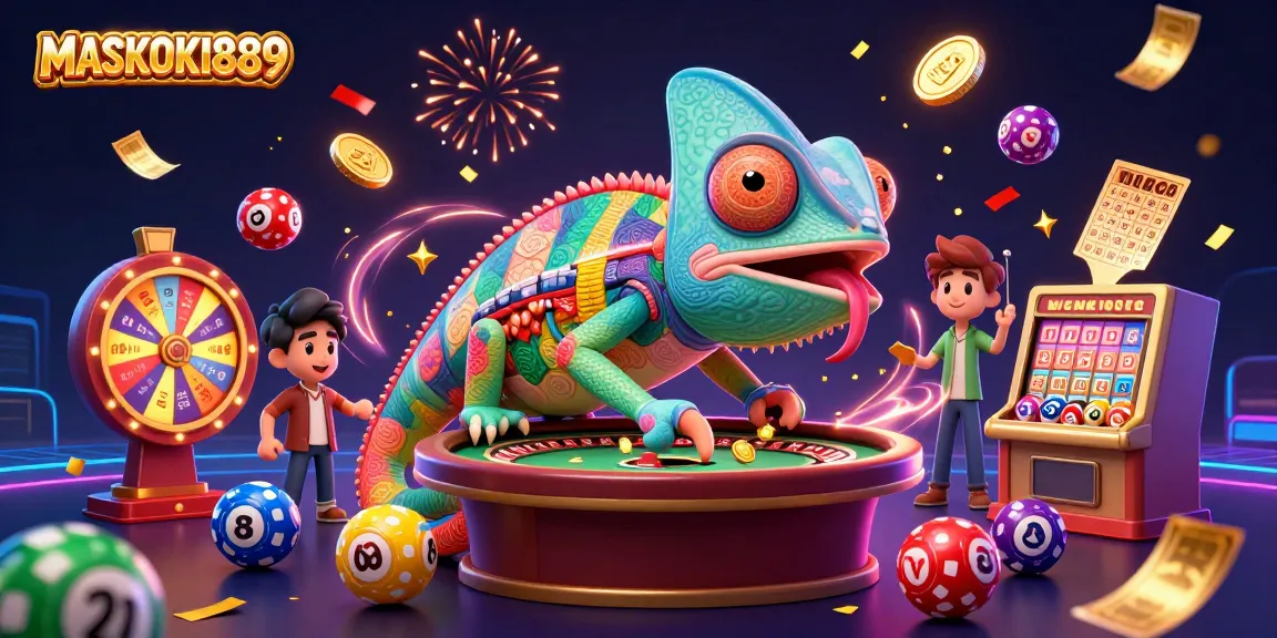 Engage with the vibrant MASKOKI889 casino experience, featuring lively gaming elements and a colorful atmosphere.