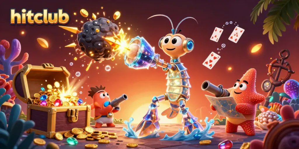 Experience the thrilling hitclub adventure with our galactic samurai mantis shrimp triumphing over gem-filled asteroids!