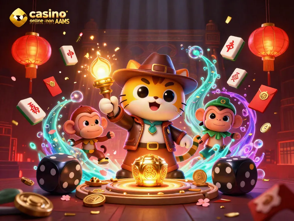 Gioca nei migliori casinò online non AAMS con questa illustrazione 3D che mostra un gatto archeologo e il suo compagno scoprendo tesori in un tempio.