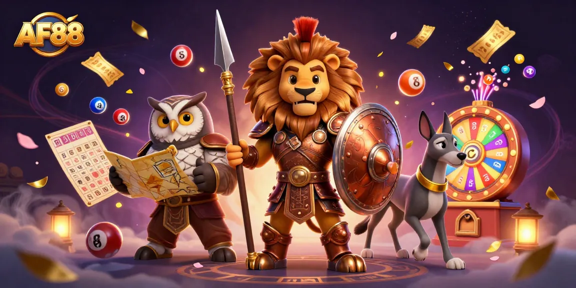 Play thrilling games at AF88 with dynamic lottery elements and engaging characters in action.