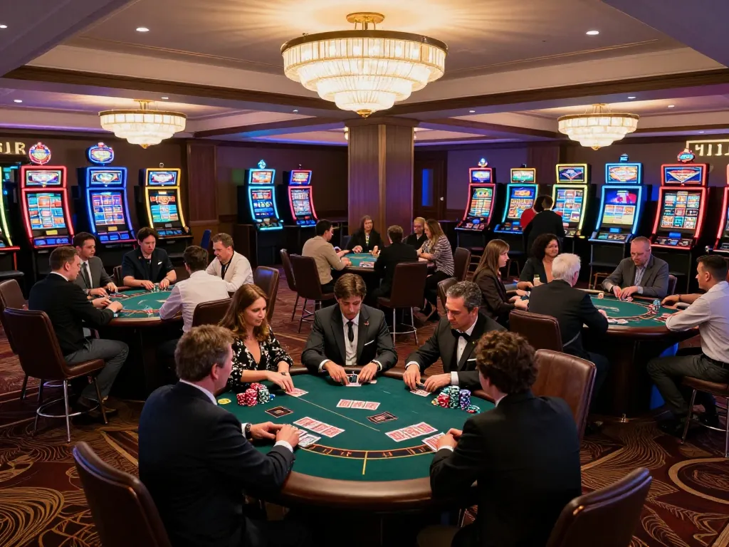 Players engaging in high-stakes poker at MM88 casino, showcasing excitement and vibrant atmosphere.