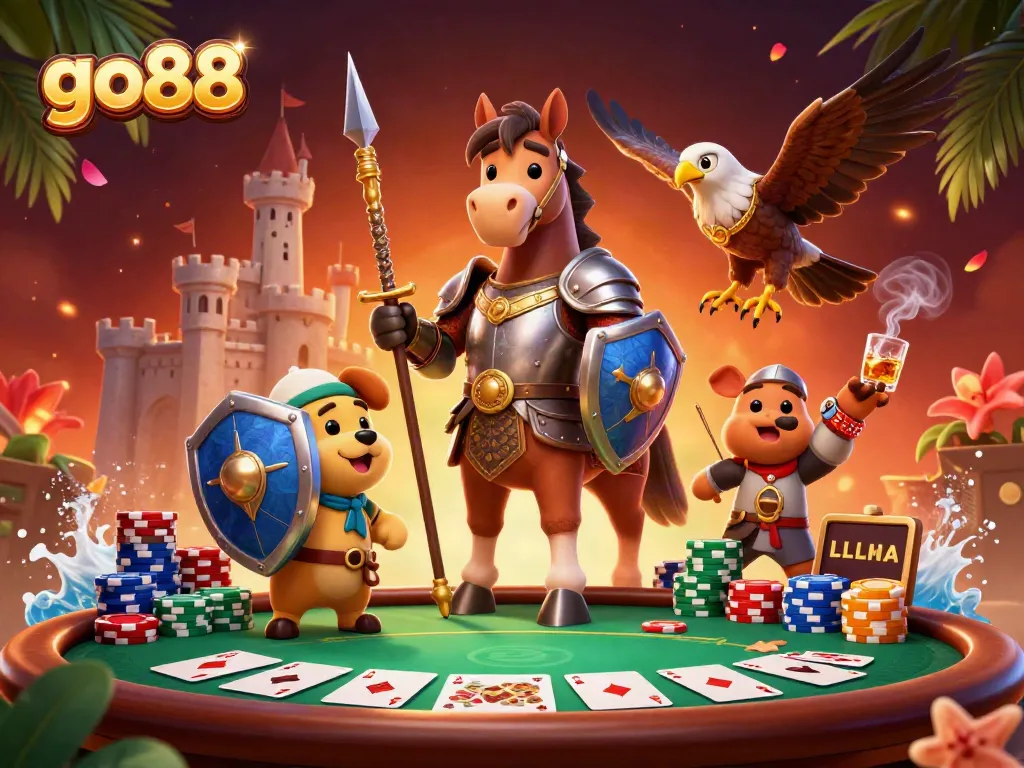 Experience winning strategies at go88 with a vibrant poker scene featuring dynamic characters and colorful elements.