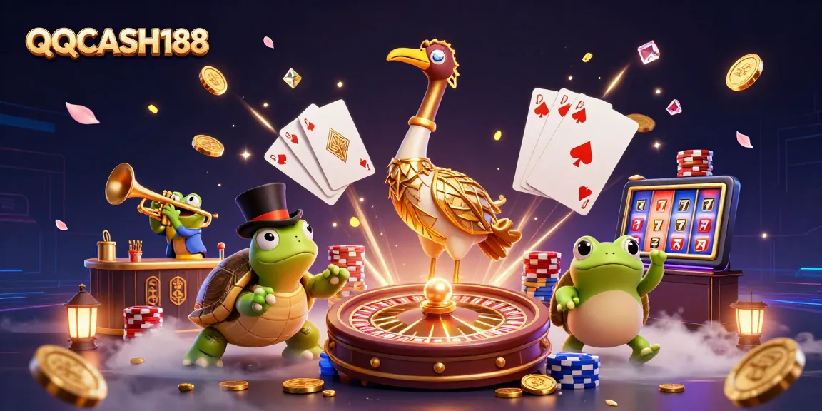 Engage in thrilling gameplay with QQCASH188 while enjoying sparkling gems and golden coins.