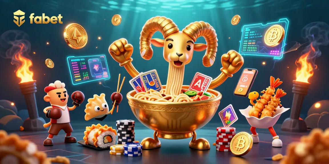 Fabet engages players with vibrant casino elements in an ultra-detailed 3D illustration.