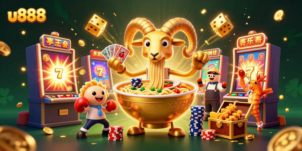 Engage your luck with u888's giant ramen bowl dealer amidst vibrant casino action