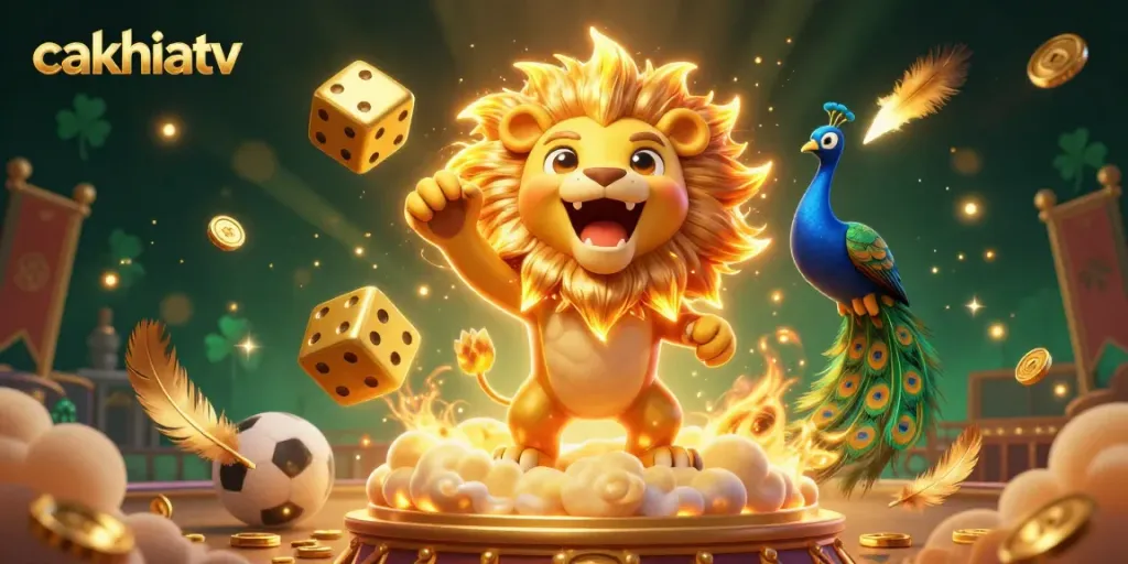 Join the excitement of cakhiatv with thrilling gameplay featuring sports balls and golden tokens!