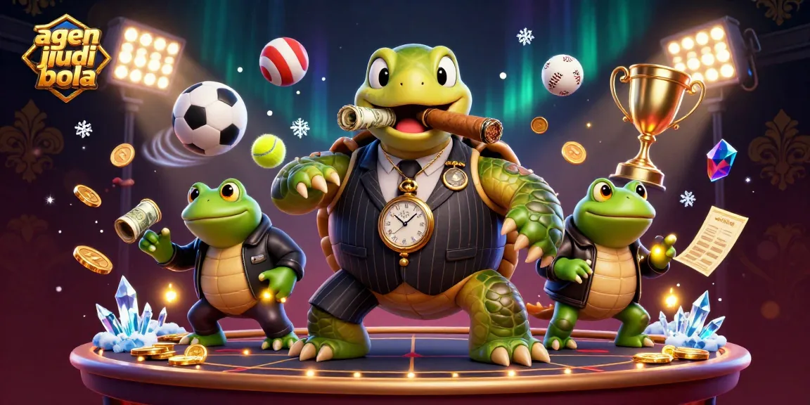 Experience thrilling agen judi bola action with vibrant cartoon characters and energetic sports elements.