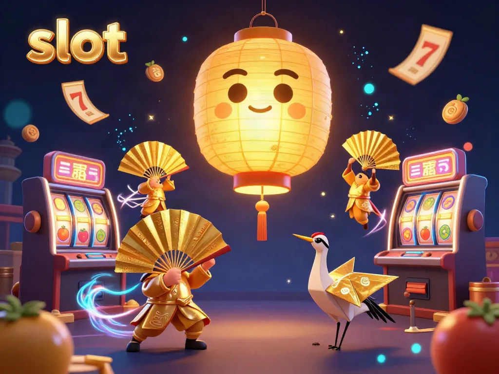 Experience the thrill of winning on slot machines in this vibrant casino scene filled with energy.