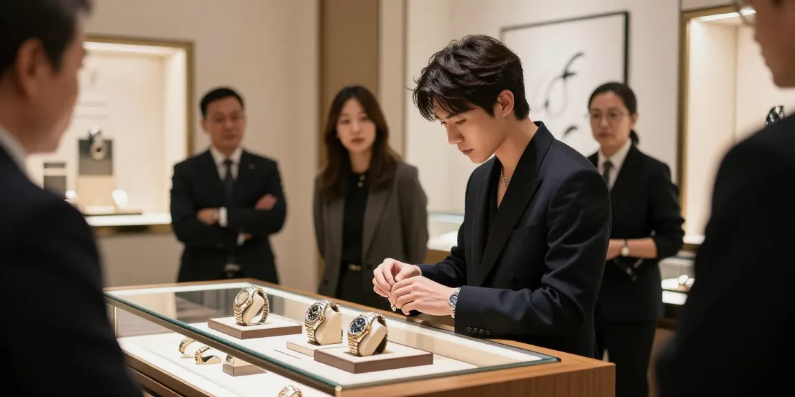 Showcase of Rolex super clone watches on display, highlighting luxury craftsmanship in an upscale store setting.