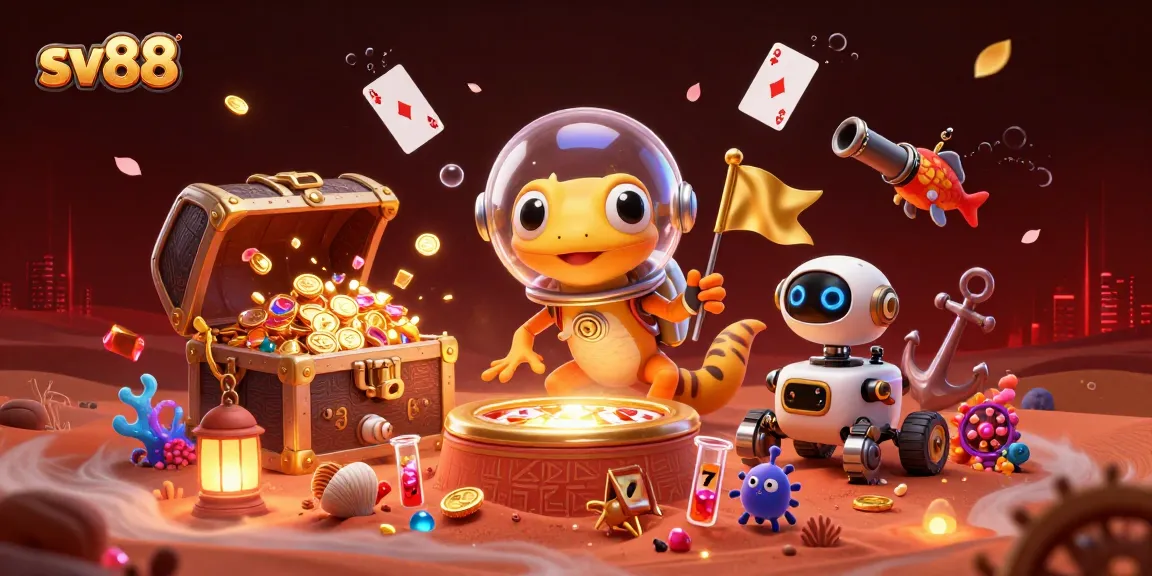 Experience the thrill of sv88 with a vibrant 3D casino adventure featuring Martian characters.