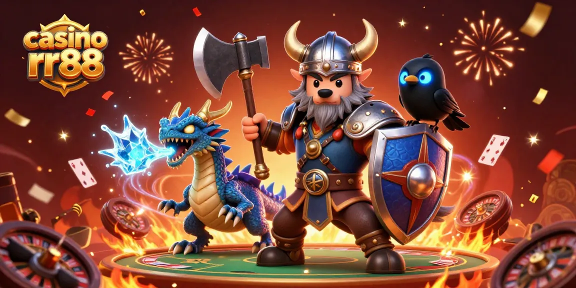 Engage with casino rr88 through vibrant games featuring Viking warriors, dragons, and exciting card games.