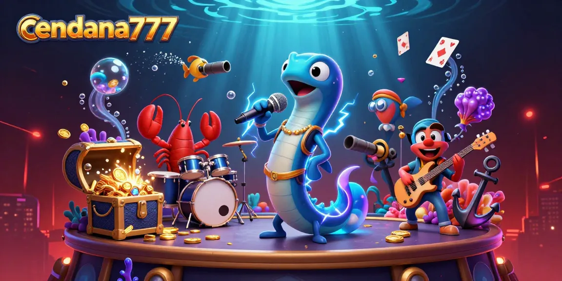 Cendana777 offers fast and secure digital transactions, highlighted in a vibrant underwater casino scene.