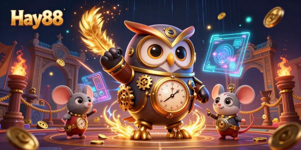 Experience thrilling gameplay at Hay88 surrounded by vibrant casino elements and magical effects.
