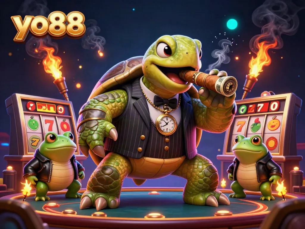 Engage with exhilarating casino action at yo88 with vibrant characters and lively slot elements.