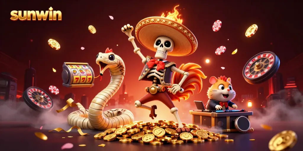 Experience thrilling gameplay at Sunwin with colorful casino games and lively characters.