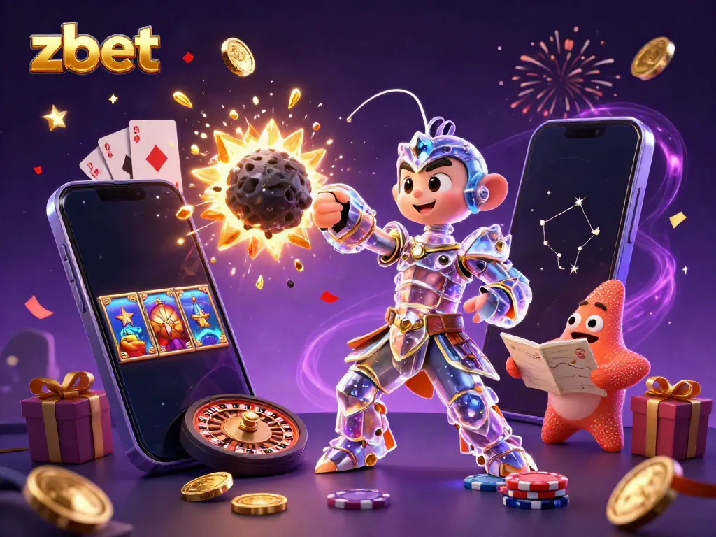 Experience zbet's dynamic casino action with galactic samurai, colorful slots, and lively celebrations.