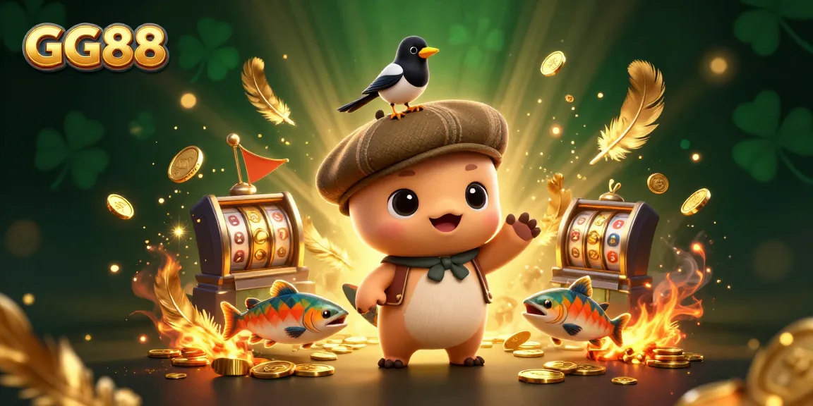 Spin big wins at GG88 with a playful baby Nessie and golden opportunities in a rich casino scene.