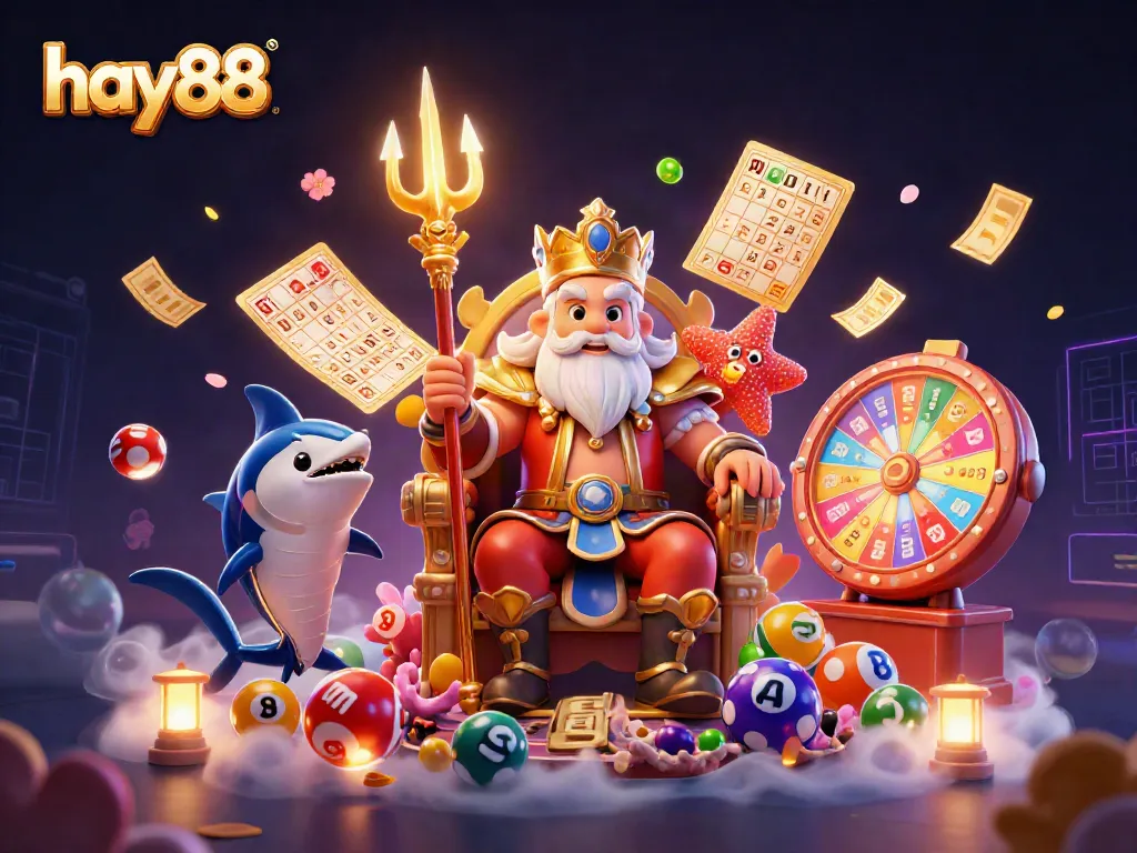 Experience the excitement of hay88 as the sea king Neptune and his guard reveal exclusive gambling treasures.