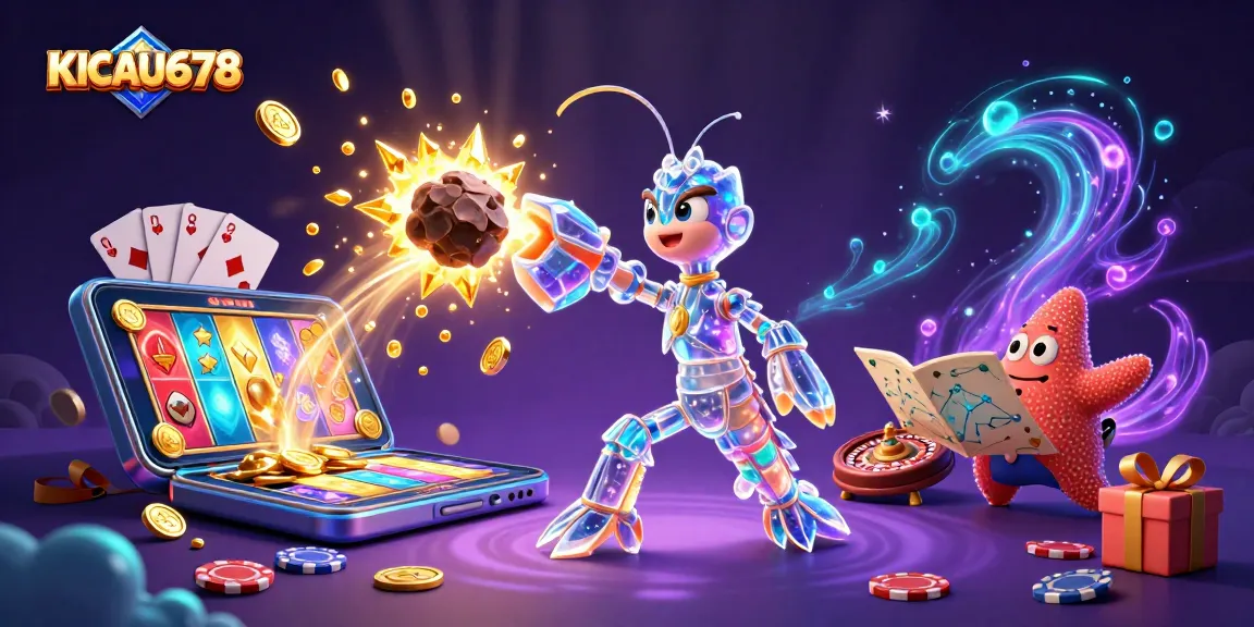 KICAU678 unleashes excitement in a colorful slot game, showcasing vibrant characters and engaging casino elements.