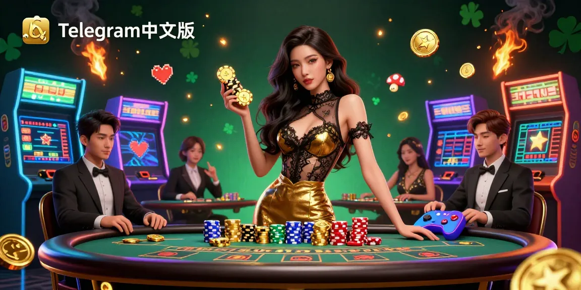 在豪华的百家乐桌前体验Telegram中文版的兴奋，生动细致地呈现。