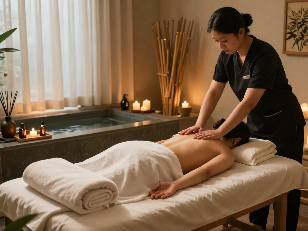 Experience 화성출장안마 in a soothing spa environment with massage therapy.