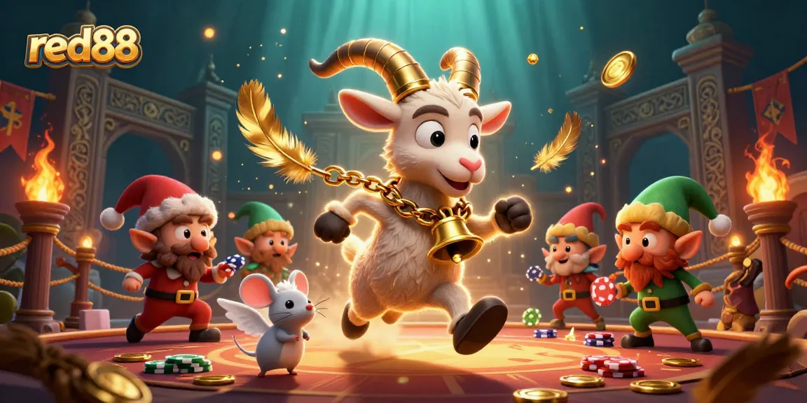 Experience thrilling gameplay at red88 as Krampus, an angel mouse, and elf gremlins bring festive excitement.