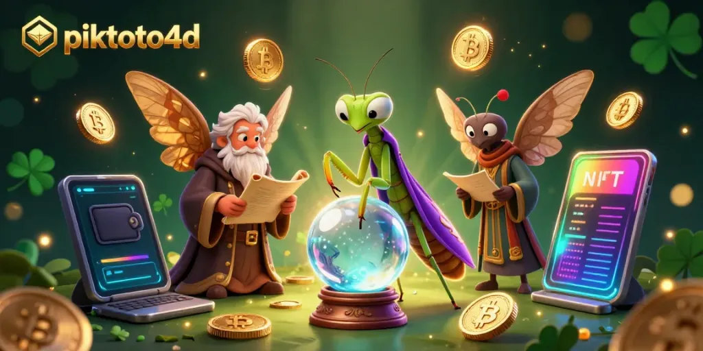 Experience thrilling piktoto4d fortune telling with mystical elements in a vibrant casino scene.
