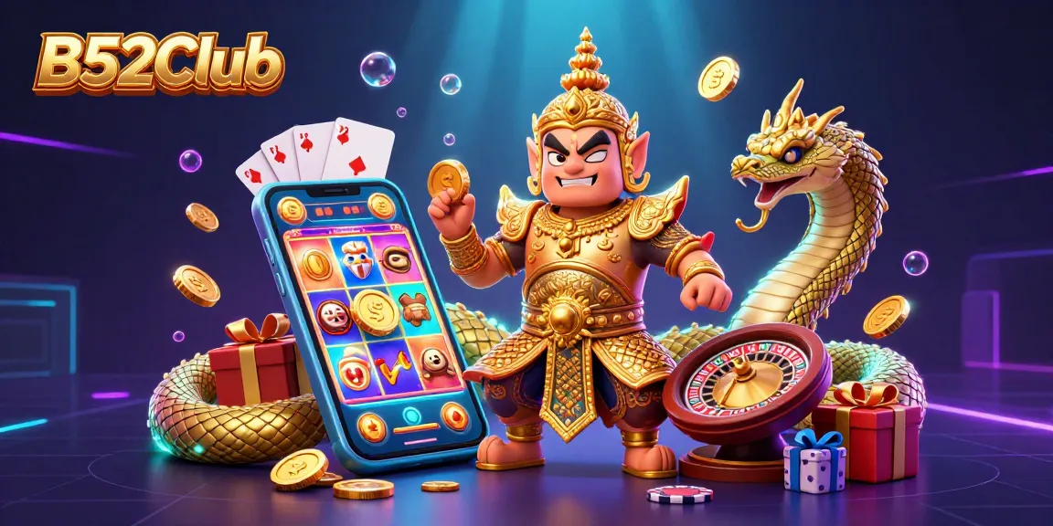 B52Club showcases an exciting gaming experience with diverse slot games and vibrant visuals, enhancing player engagement.